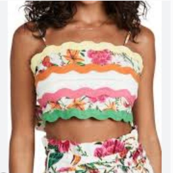 Farm Rio Wrap Colorful Top size M - Picture 1 of 8